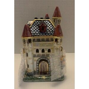 Vintage castle Tea Light House With Wind Chimes by Spooliques.